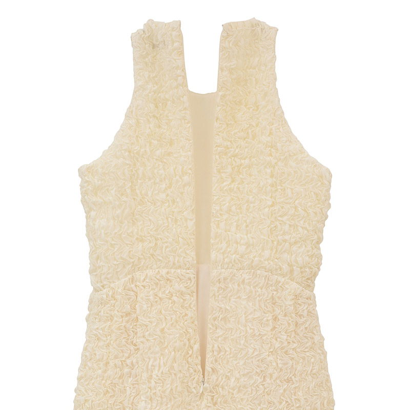 SHIRRING AMERICAN SLEEVE ONEPIECE -IVORY-