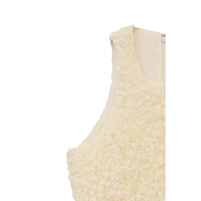 SHIRRING AMERICAN SLEEVE ONEPIECE -IVORY-