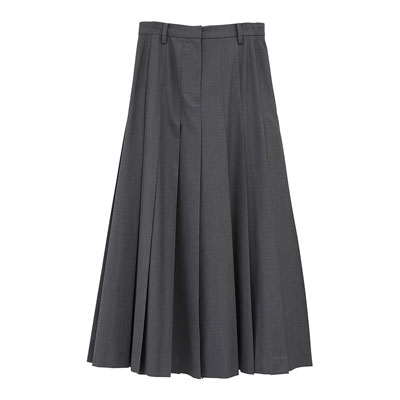 WIDE PLEATS LONG SKIRT -2.COLOR-