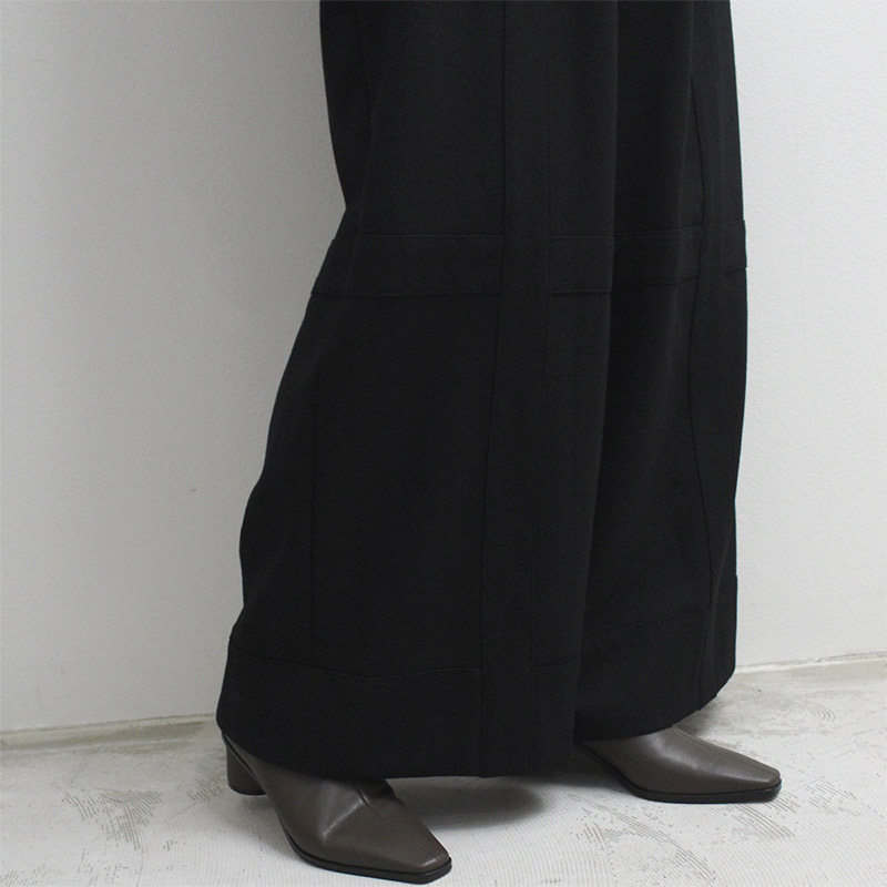 TRENCH FACADE PANTS -BLACK-
