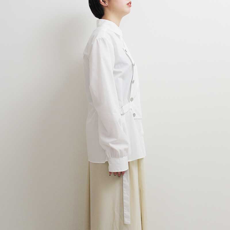 WRAPPING SHIRT -WHITE-