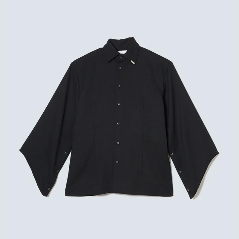 TRIANGLE OPEN SLEEVE SH -2.COLOR-(BLACK)