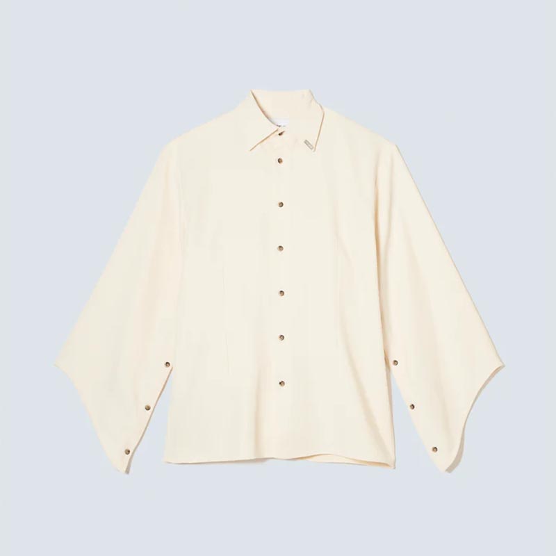 TRIANGLE OPEN SLEEVE SH -2.COLOR-(IVORY)