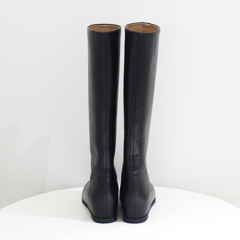 IN HEEL LONG BOOTS -BLACK-