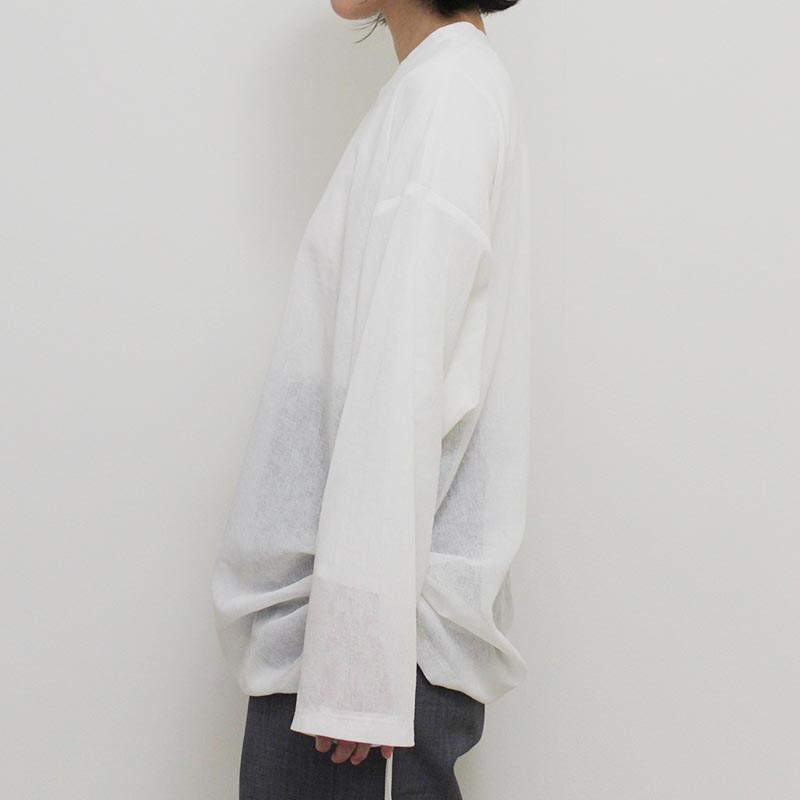 KASUMI SHEER LAYER TOPS -WHITE-