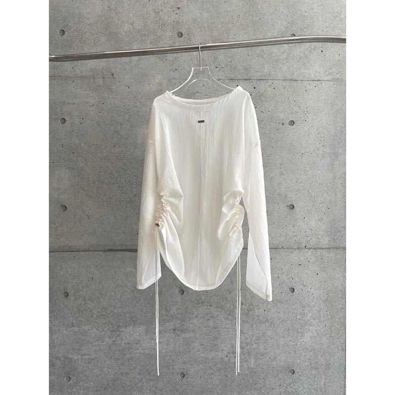 KASUMI SHEER LAYER TOPS -WHITE-