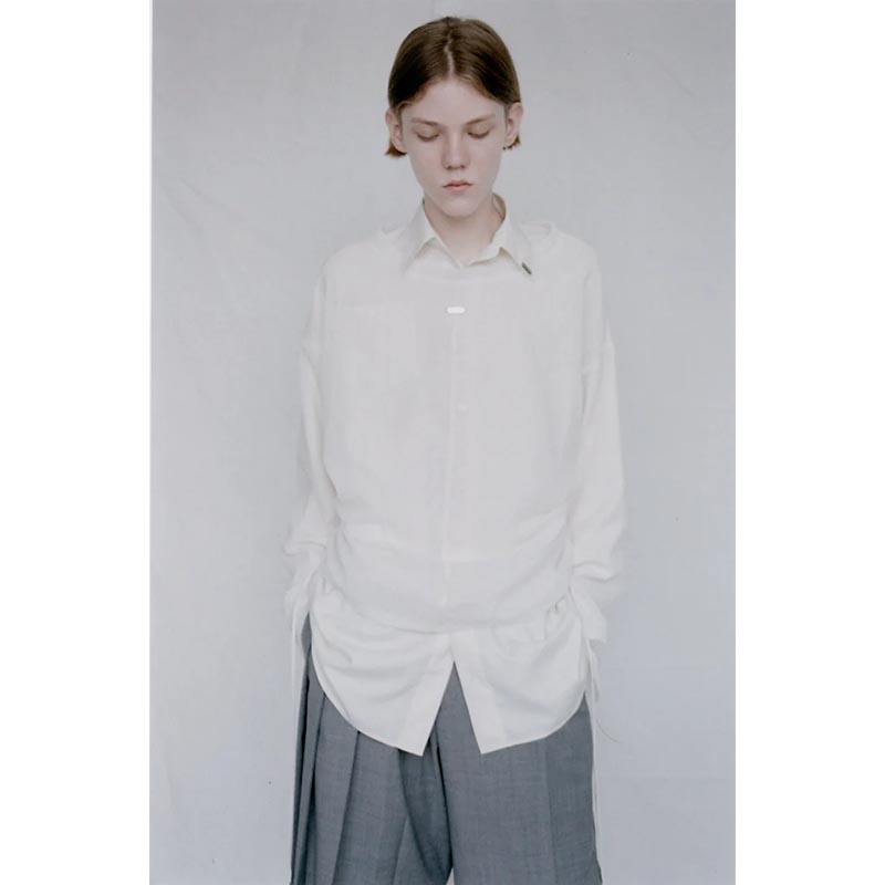 KASUMI SHEER LAYER TOPS -WHITE-