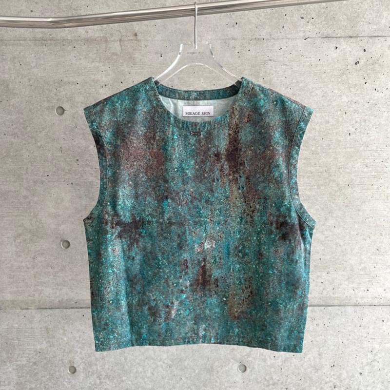 SABI DENIM TANK TOP -2.COLOR-(GREEN)