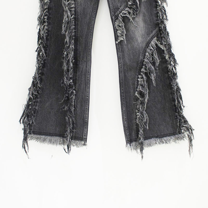 FRINGE FLARE DENIM PT -2.COLOR-