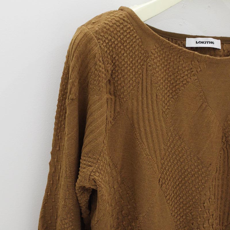 LINX KNIT PULLOVER -BROWN-