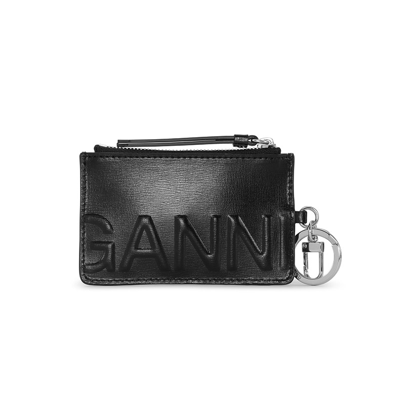 BANNER ZIPPED COIN PURSE -BLACK- | IN ONLINE STORE