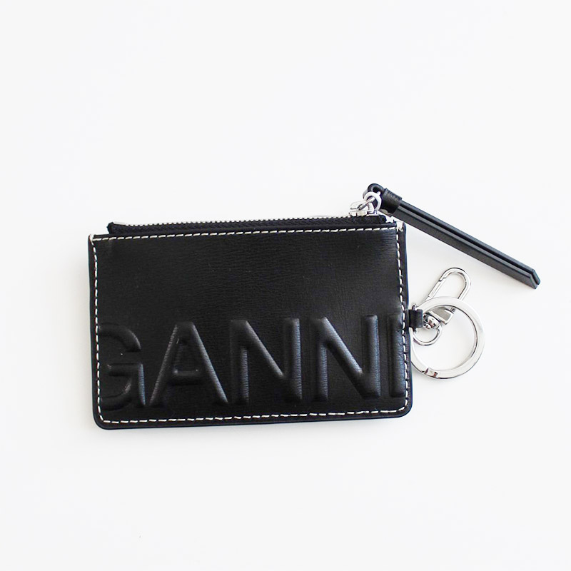 BANNER ZIPPED COIN PURSE -BLACK- | IN ONLINE STORE