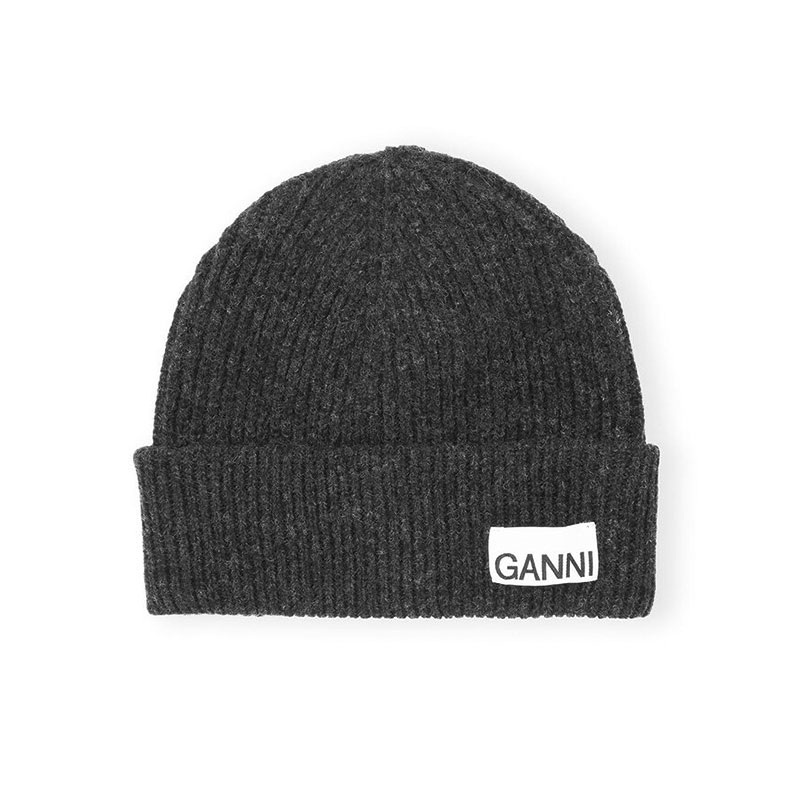 LIGHT STRUCTURED RIB KNIT BEANIE -3.COLOR-(BLACK)