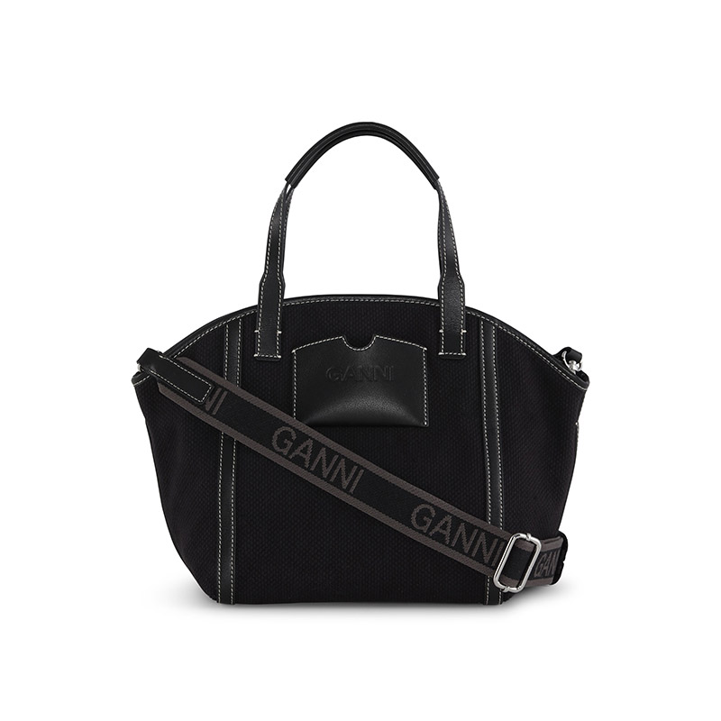 SOFT BANNER SMALL TOTE CANVAS -BLACK- | IN ONLINE STORE