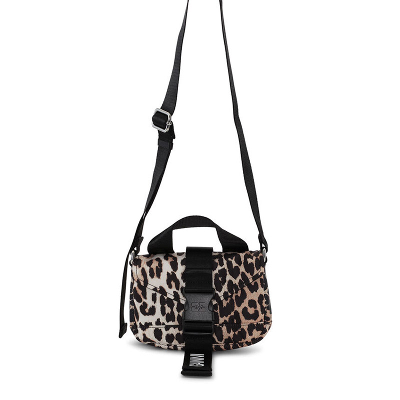 RECYCLED TECH MINI SATCHEL -2.COLOR-(LEOPARD)