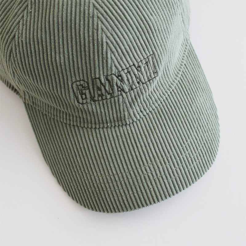 CORDUROY CAP HAT -OLIVE-