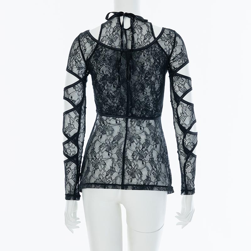 CRBER LACE T -BLACK-