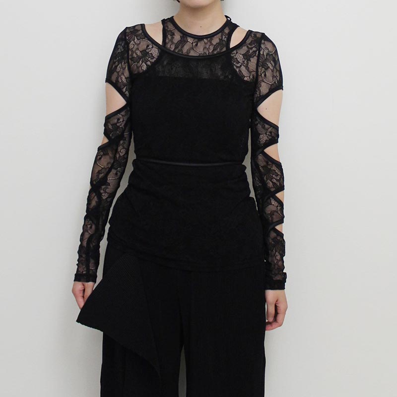 CRBER LACE T -BLACK-