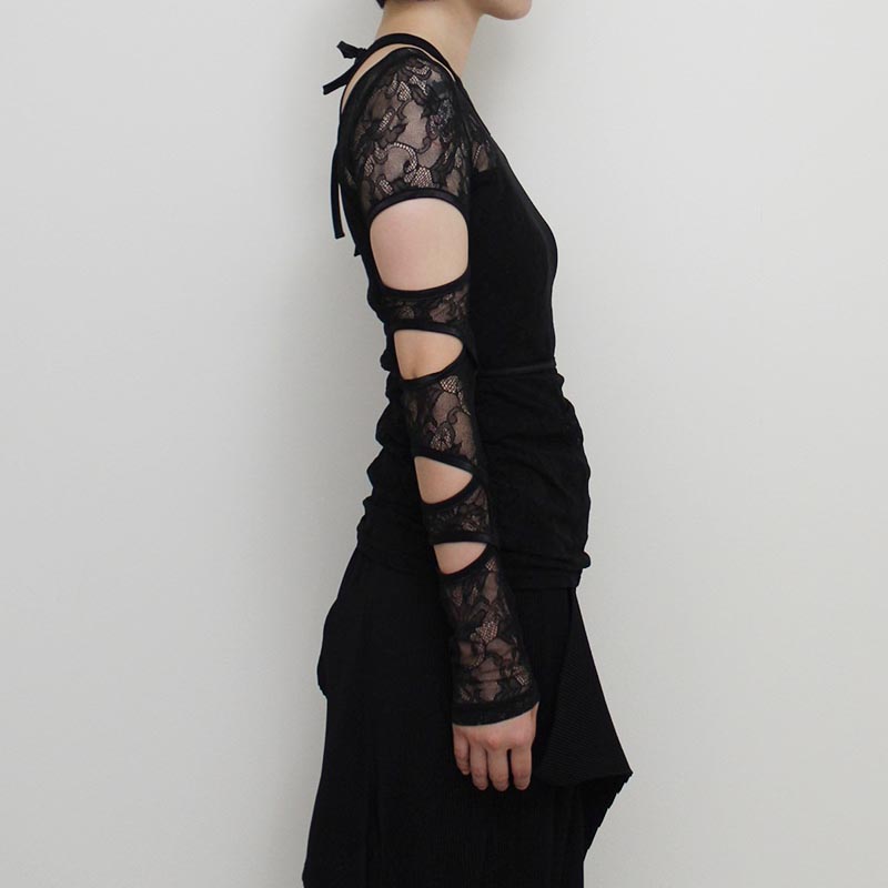 CRBER LACE T -BLACK-