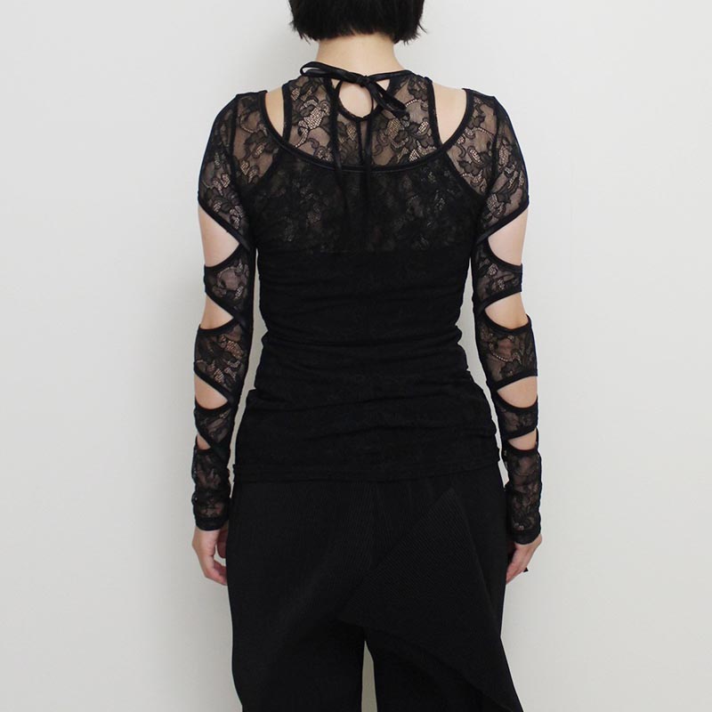 CRBER LACE T -BLACK-