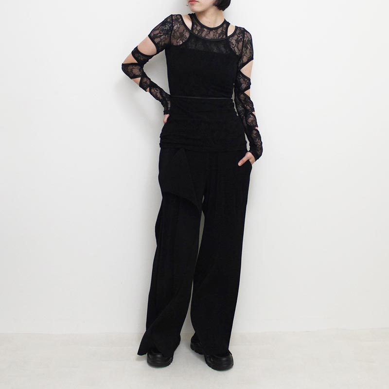 CRBER LACE T -BLACK-