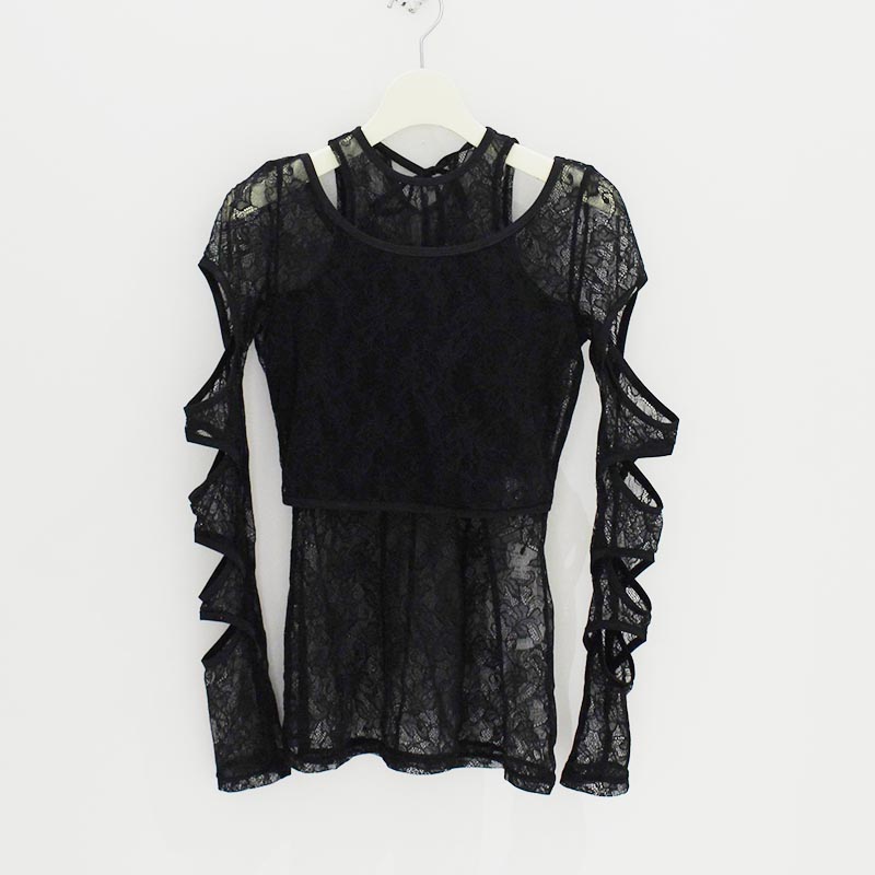 CRBER LACE T -BLACK-