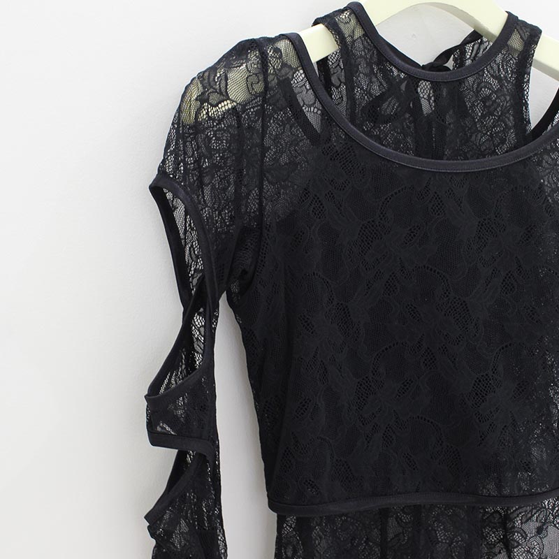 CRBER LACE T -BLACK-