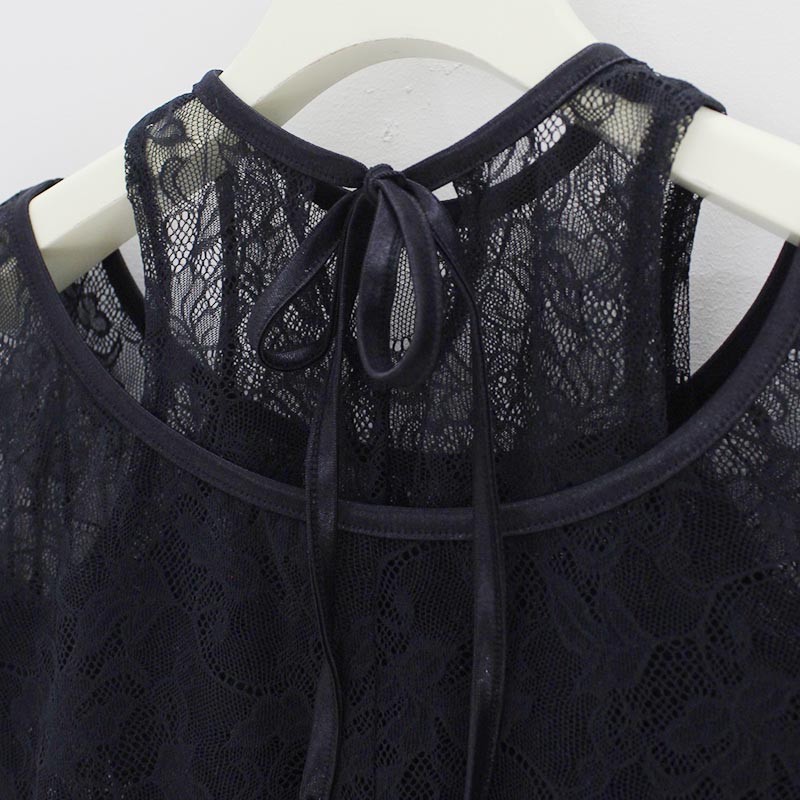 CRBER LACE T -BLACK-