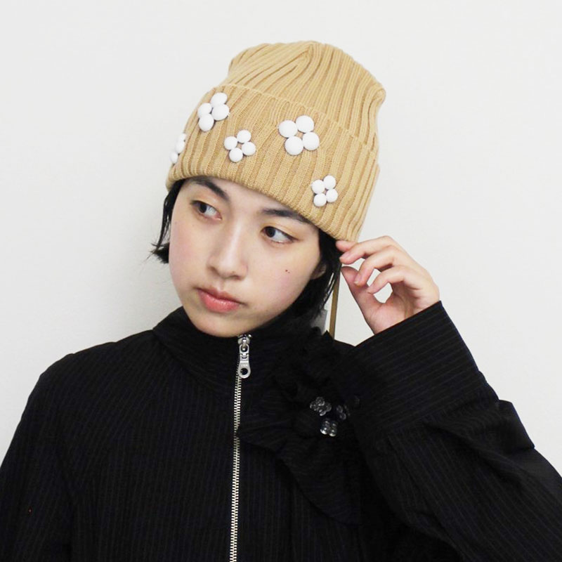 PALMER BEAD KNIT CAP -2.COLOR-