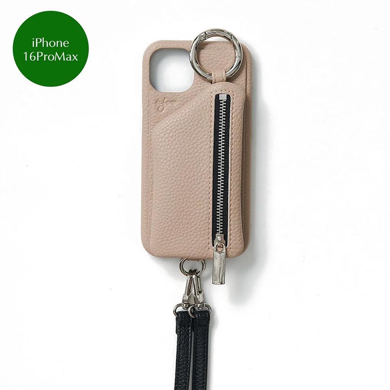 【iPhone16ProMax 対応】CADENAS ZIPPHONE CASE SHOULDER -5.COLOR-(BEIGE)