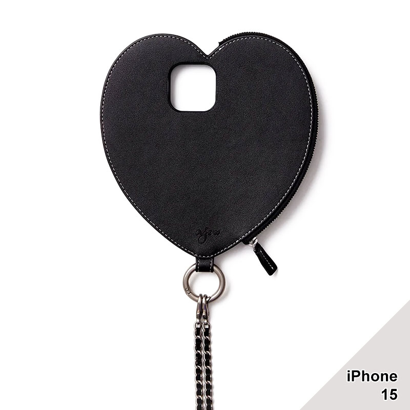 iPhone15 対応】AJEW DRESS HEART CASE SHOULDER -2.COLOR- | IN 