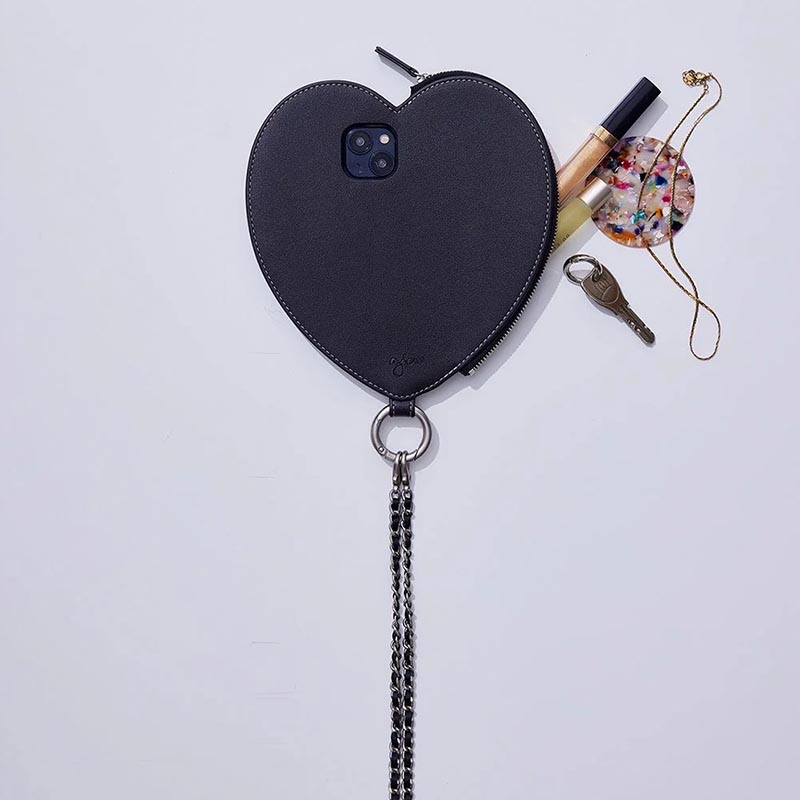 【iPhone16 対応】AJEW DRESS HEART CASE SHOULDER -3.COLOR-