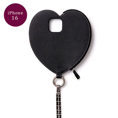 【iPhone16 対応】AJEW DRESS HEART CASE SHOULDER -3.COLOR-