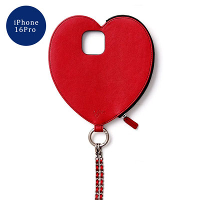 【iPhone16Pro 対応】AJEW DRESS HEART CASE SHOULDER -3.COLOR-