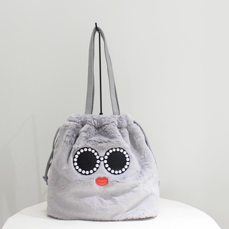 FACE BOA TOTE -3.COLOR-(GRAY)