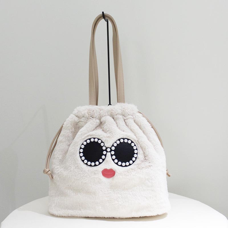 FACE BOA TOTE -3.COLOR-(IVORY)