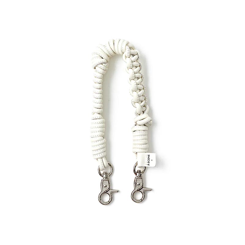 DESIGN PARACORD SHOULDER LEATHER -3.COLOR-(WHITE)