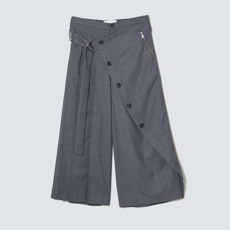 PLEATS DOCKING HAKAMA PT/SG -GRAY-