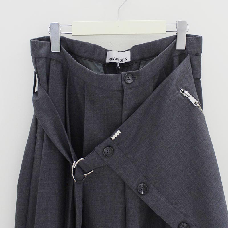 PLEATS DOCKING HAKAMA PT/SG -GRAY-