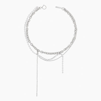 DAISY NECKLACE -SILVER-