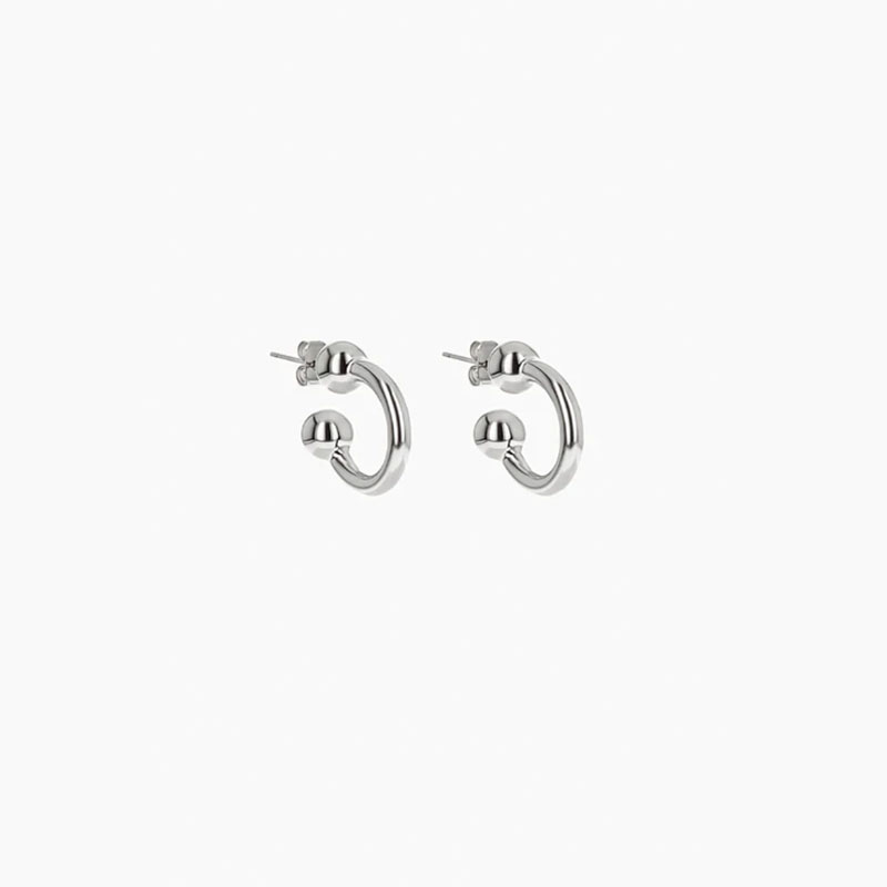 DEVON SMALL EARRINGS -SILVER-