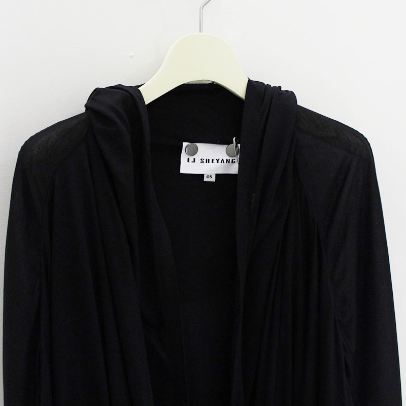 FRONT RUFFLE V-NECK HOODIE -2.COLOR-