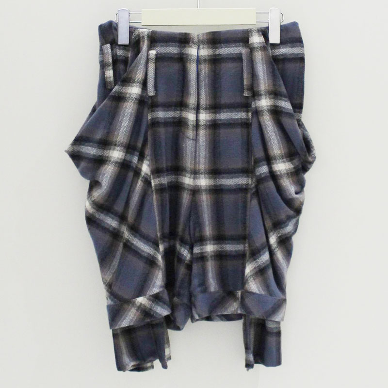 DRAPE POCKET SHORTS -BLUE-