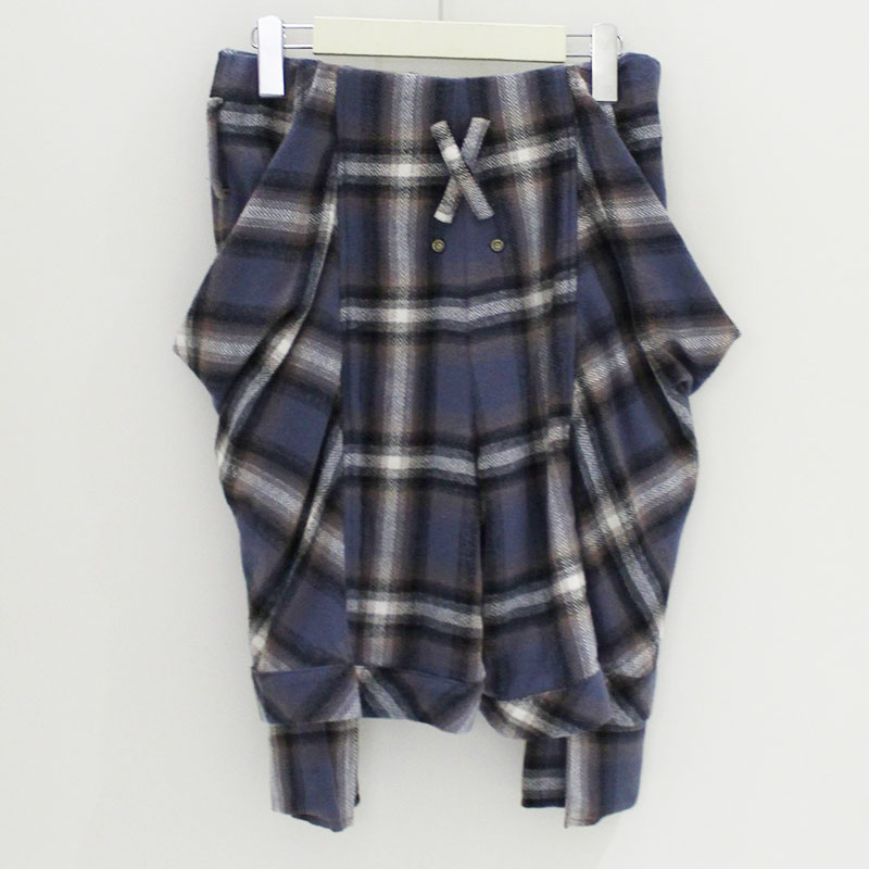 DRAPE POCKET SHORTS -BLUE-