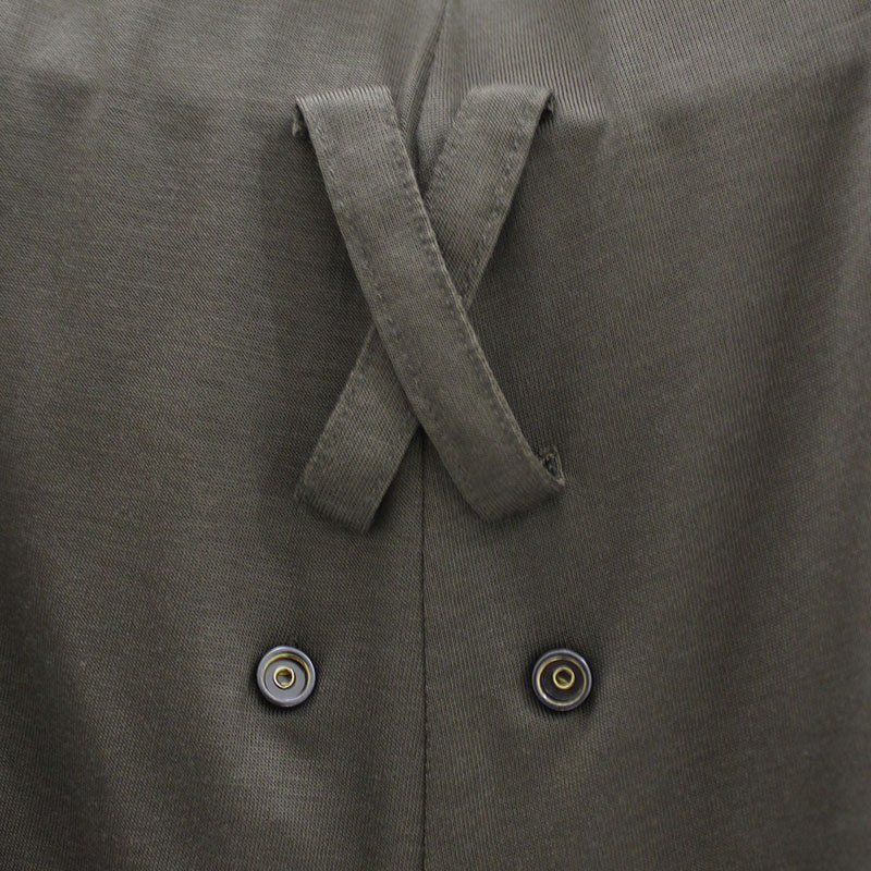 DRAPE POCKET SHORTS -KHAKI-
