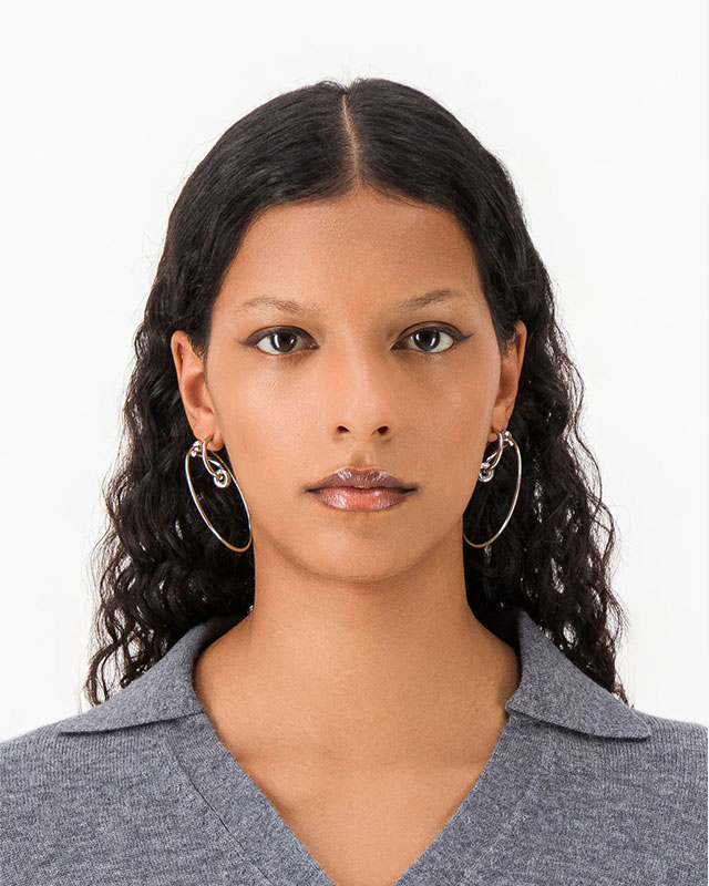 EVA EARRINGS -SILVER-