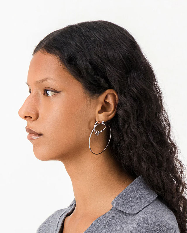 EVA EARRINGS -SILVER-