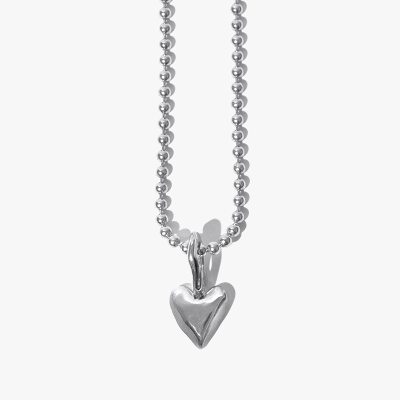 NECKLACE HEART CHARM 53 -SILVER-