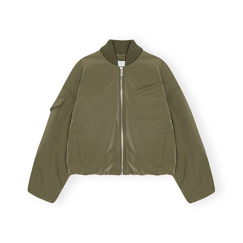 LIGHT TWILL OVERSIZED SHORT BOMBER JKT -2.COLOR-