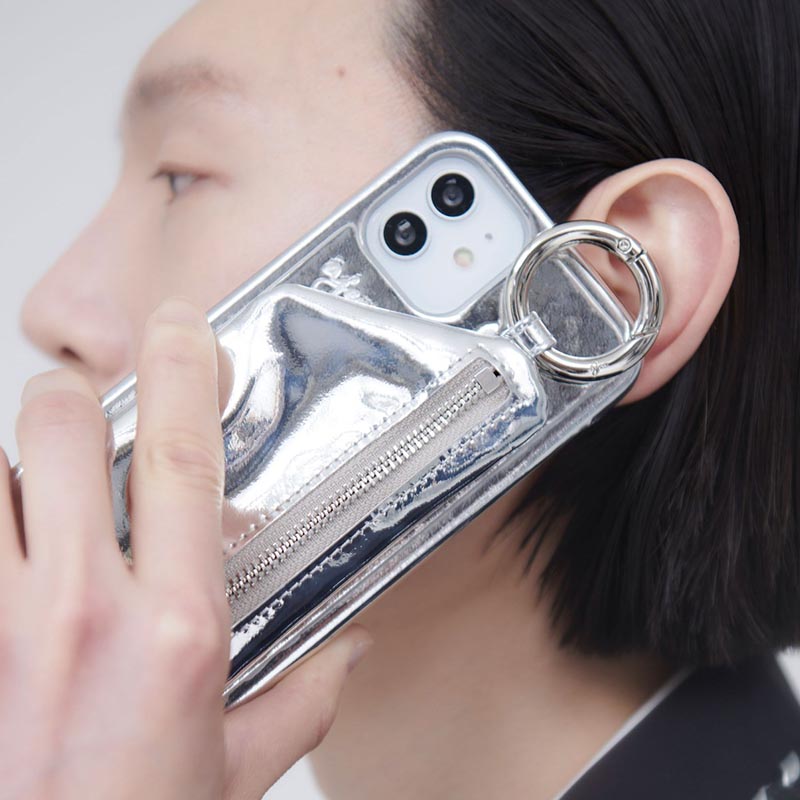 【iPhone13 対応】HOLIDAY GLOW CADENAS ZIPPHONE CASE -SLIVER-